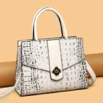 Crocodile pattern vintage elegant tote bag - Image 16