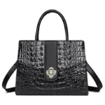 Crocodile pattern vintage elegant tote bag