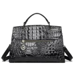 Crocodile pattern vintage women tote bag - Image 3
