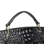 Crocodile pattern vintage women tote bag - Image 7