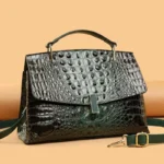 Crocodile pattern vintage women tote bag - Image 14