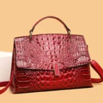 Crocodile pattern vintage women tote bag - Image 17