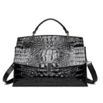 Crocodile pattern vintage women tote bag
