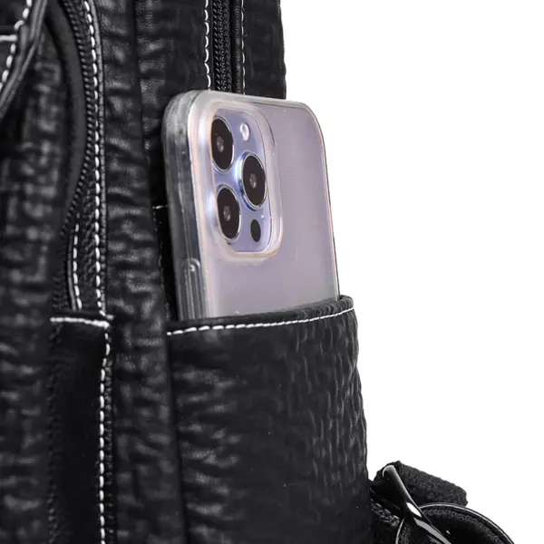 High quality wrinkled leather backpack - Image 8