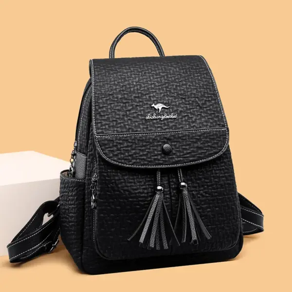 High quality wrinkled leather backpack - Image 10