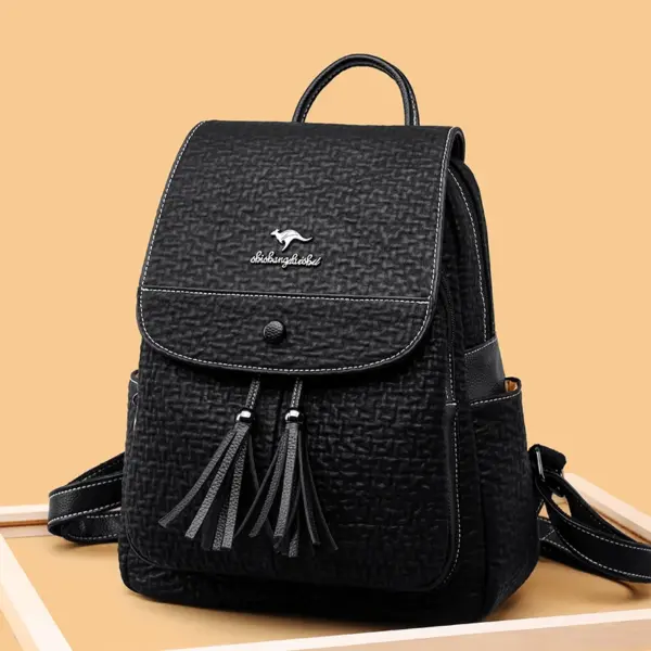High quality wrinkled leather backpack - Image 12
