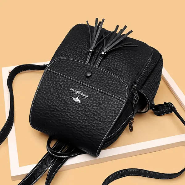 High quality wrinkled leather backpack - Image 13