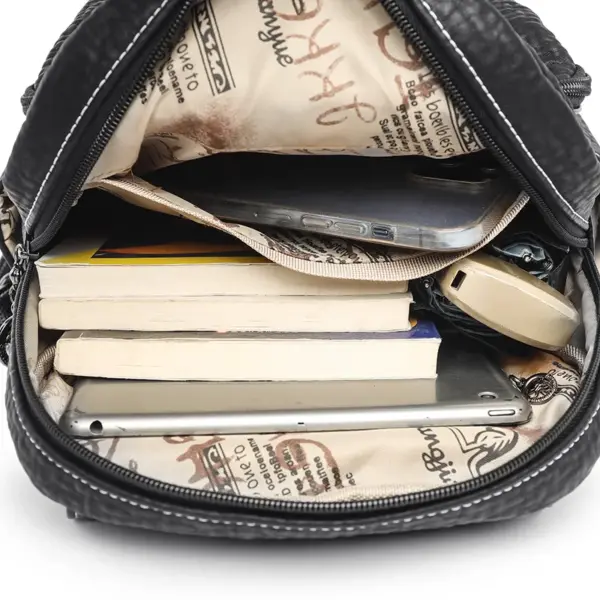 High quality wrinkled leather backpack - Image 16