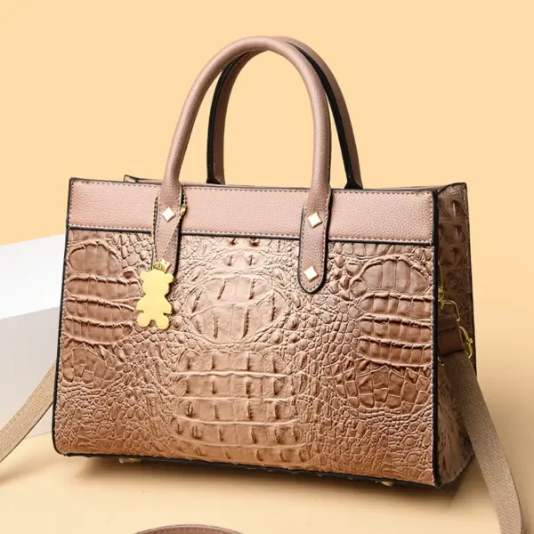 Large capacity crocodile pattern women tote bag - Image 2