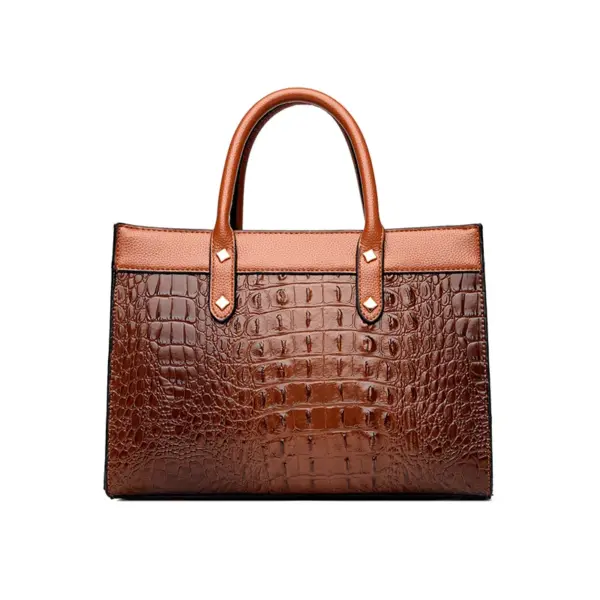Large capacity crocodile pattern women tote bag - Image 9
