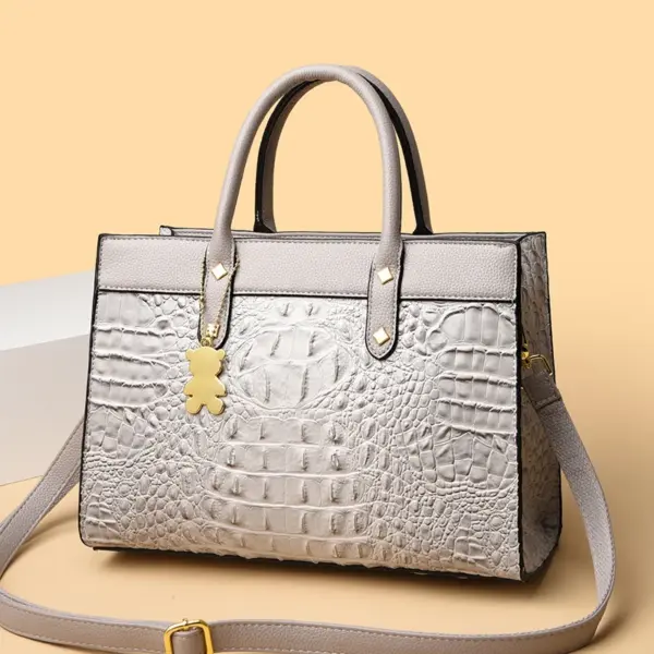 Large capacity crocodile pattern women tote bag - Image 4