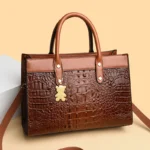 Large capacity crocodile pattern women tote bag - Image 5