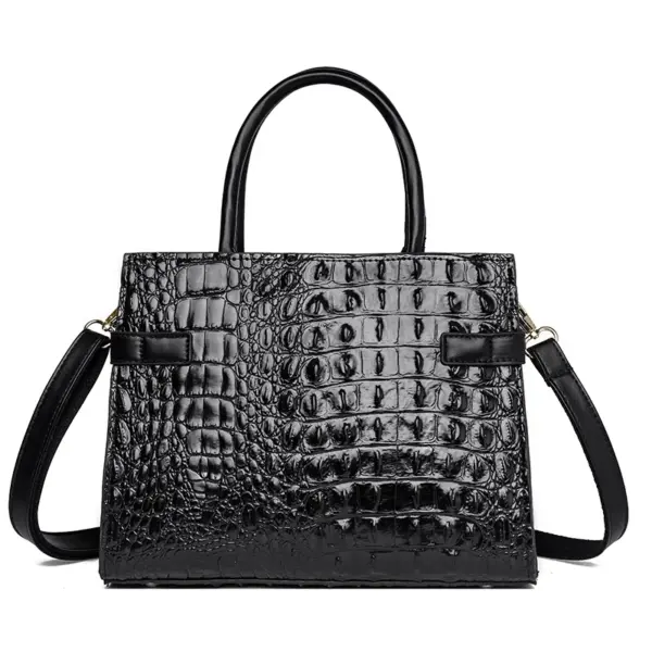 Vintage crocodile pattern all match tote bag - Image 3