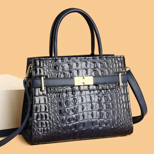 Vintage crocodile pattern all match tote bag - Image 15