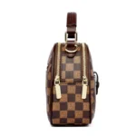 Wide strap checkered pattern designer bag - Image 6