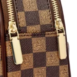 Wide strap checkered pattern designer bag - Image 9
