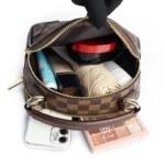 Wide strap checkered pattern designer bag - Image 17