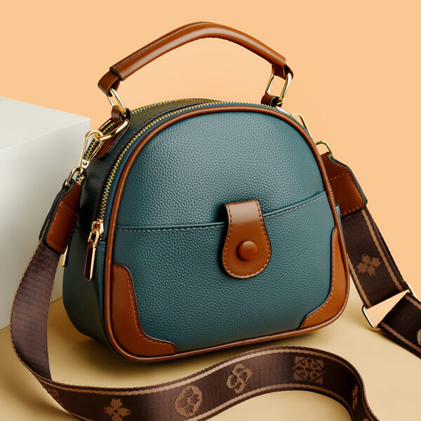 Wide strap round pattern designer bag - Image 11