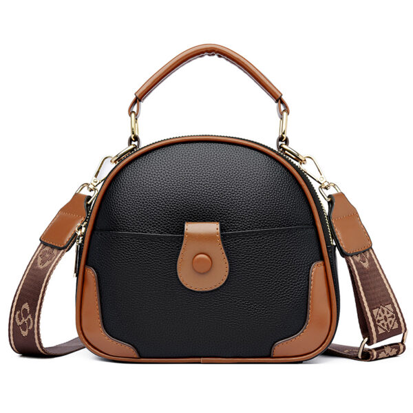 Wide strap round pattern designer bag - Image 1