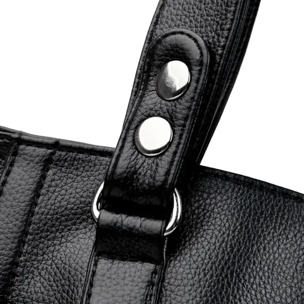 Women soft leather large capacity shoulder tote bag - Image 9