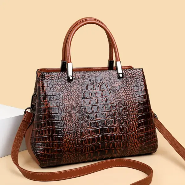 Crocodile embossed pattern luxury tote bag - Image 12