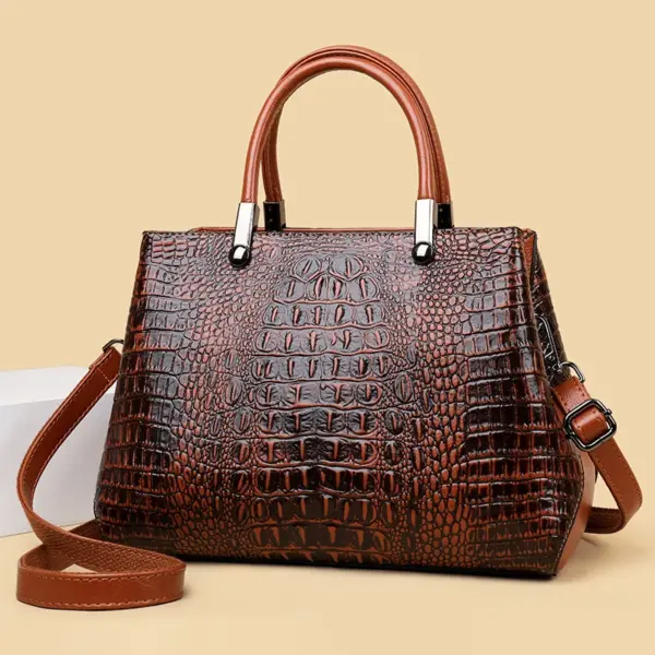 Crocodile embossed pattern luxury tote bag - Image 13