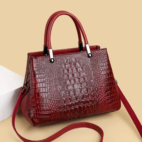 Crocodile embossed pattern luxury tote bag - Image 17