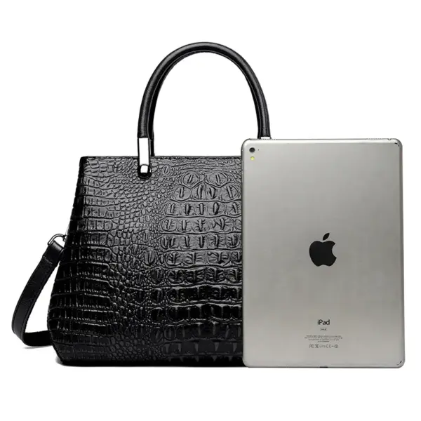 Crocodile embossed pattern luxury tote bag - Image 3
