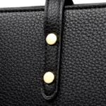 Large capacity vegan leather elegant tote bag - Image 7
