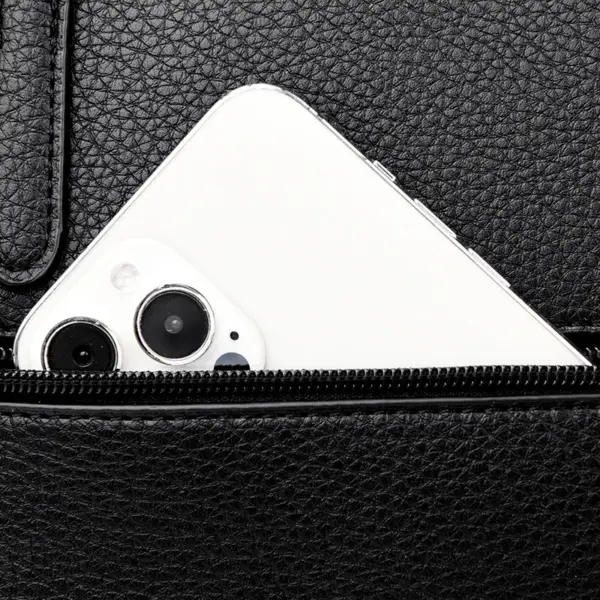 Large capacity vegan leather elegant tote bag - Image 8