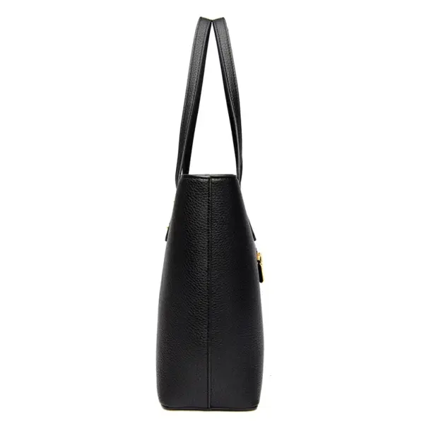 Large capacity vegan leather elegant tote bag - Image 4