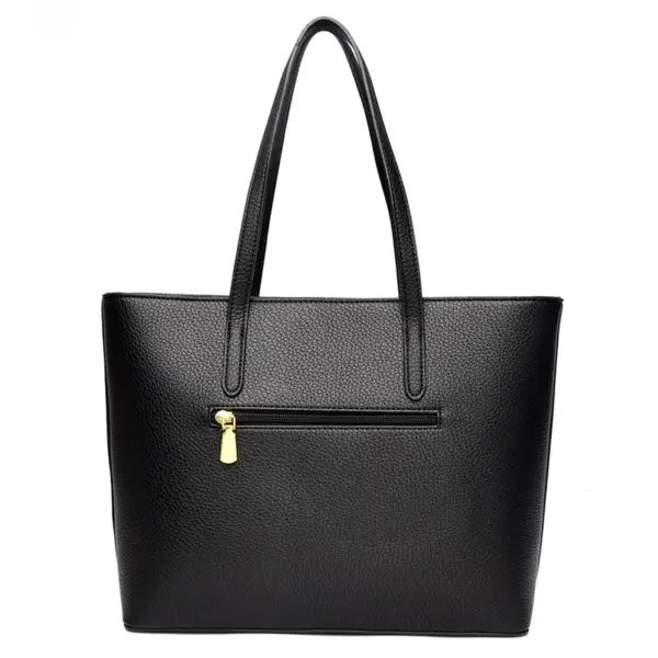 Large capacity vegan leather elegant tote bag - Image 5