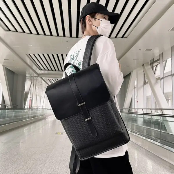 Premium all match large capacity leather backpack - Image 2