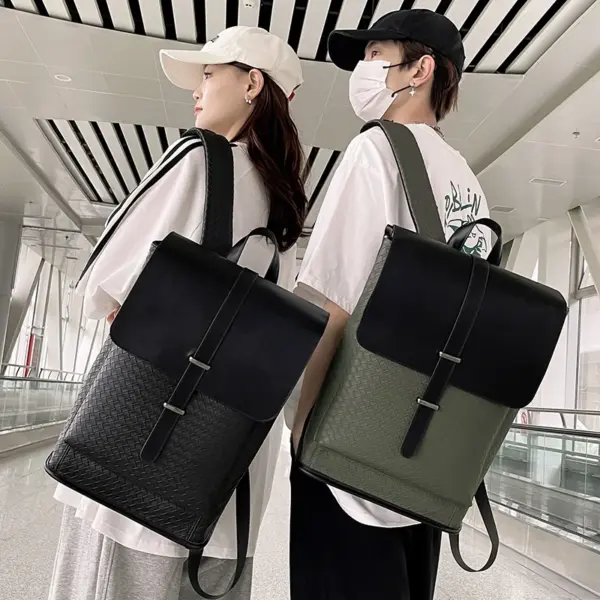 Premium all match large capacity leather backpack - Image 4