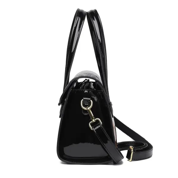 Vintage Leopard Print luxury bright leather tote bag - Image 5