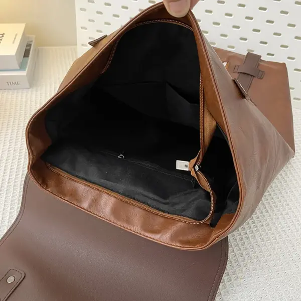 Vintage style high quality leather backpack - Image 7