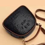 Croc embossed round pattern designer handbag - Image 10