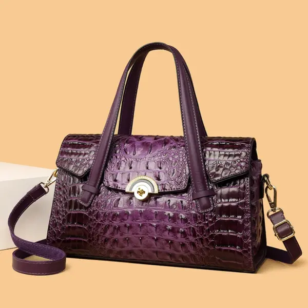 Crocodile embossed luxury women tote bag - Image 14