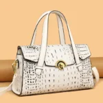 Crocodile embossed luxury women tote bag - Image 15