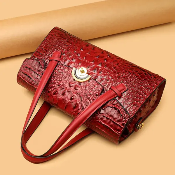 Crocodile embossed luxury women tote bag - Image 16