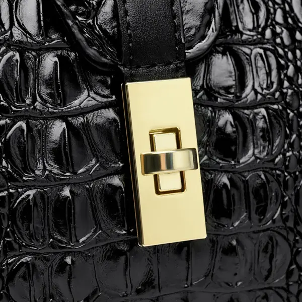 Crocodile vintage luxury women designer tote bag - Image 7