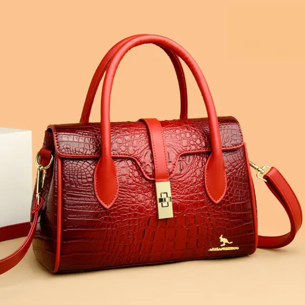 Crocodile vintage luxury women designer tote bag - Image 11