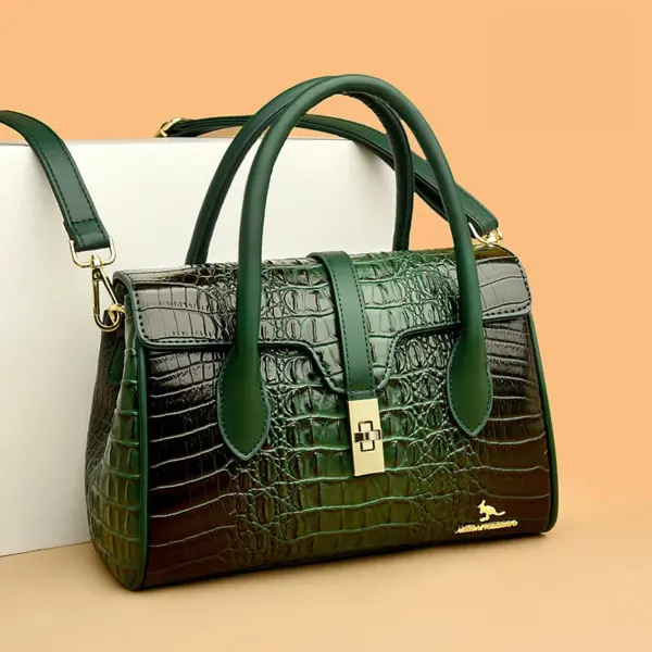 Crocodile vintage luxury women designer tote bag - Image 12