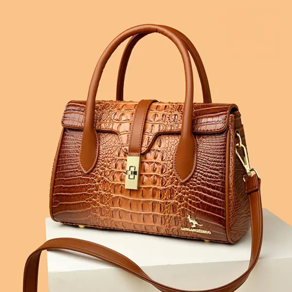 Crocodile vintage luxury women designer tote bag - Image 14