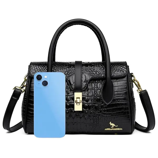Crocodile vintage luxury women designer tote bag - Image 2