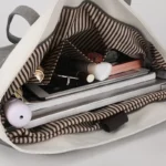 Large capacity retro style canvas tote bag - Image 10
