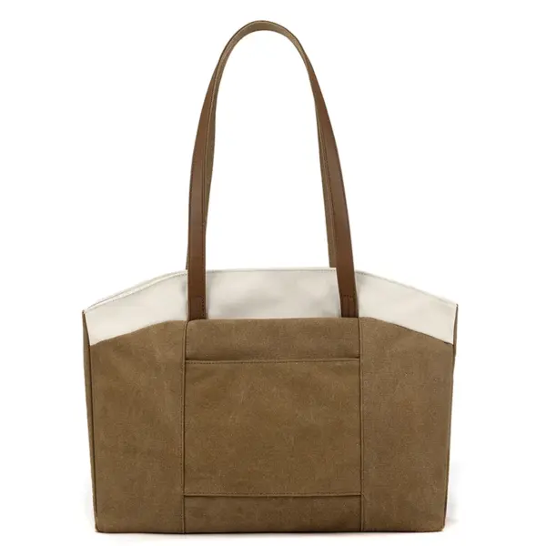 Large capacity retro style canvas tote bag - Image 11