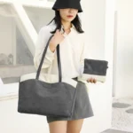 Large capacity retro style canvas tote bag - Image 16