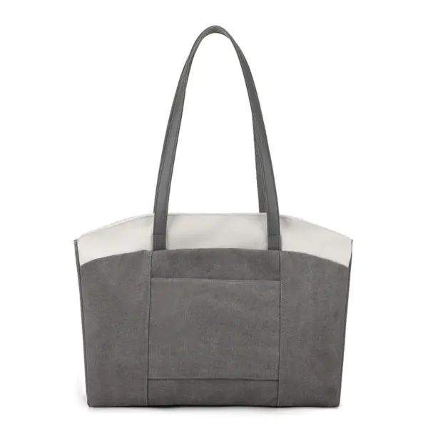 Large capacity retro style canvas tote bag - Image 4