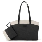 Large capacity retro style canvas tote bag